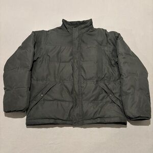 Eddie Bauer‎ EB650 Puffers Jacket Size Large Gray Goose Down Outdoor Fall Winter